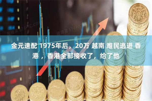 金元速配 1975年后，20万 越南 难民逃进 香港 ，香港全部接收了，给了他