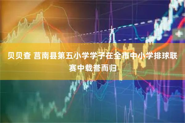贝贝查 莒南县第五小学学子在全市中小学排球联赛中载誉而归